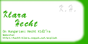 klara hecht business card